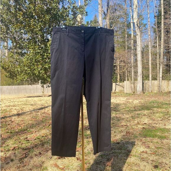 Talbots Black Cotton Stretch Relaxed Chinos Pants - Picture 2 of 6